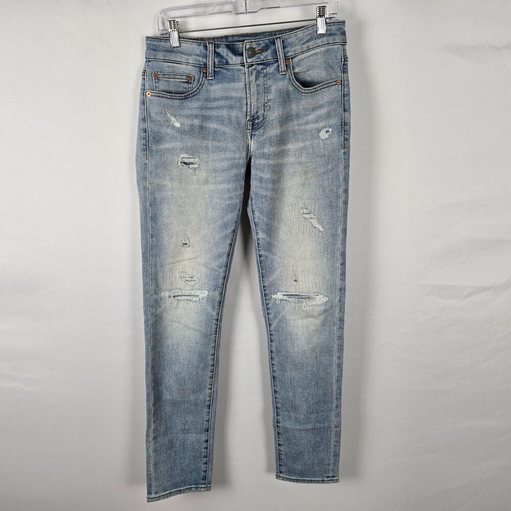 American Eagle Jeans Men's 30 x 32 Blue Skinny Distressed Next Level AirFlex